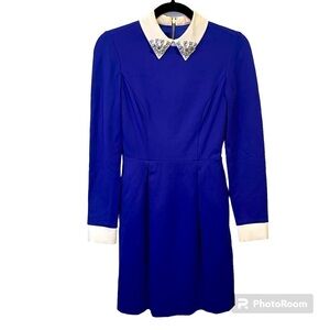 Ted Baker London Blue Dress with White Collar